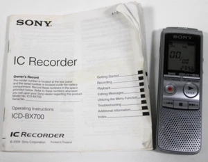 Grabadora de voz digital portátil Sony ICD-BX700 288 horas con manual - Imagen 1 de 8