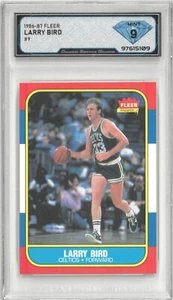 1986-87 Fleer LARRY BIRD #9 ๐ DSG 9 Mint - Picture 1 of 2