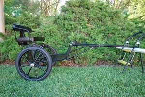 Easy Entry Small Mini Horse Cart Metal Floor w/45" Shafts w/18" Motorcycle Tires - Picture 1 of 4
