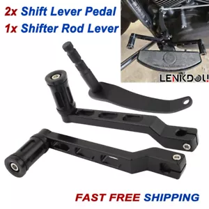 Heel Toe Gear Shift Lever Shifter Pegs for Harley Softail Fat Boy Sport Glide FL - Picture 1 of 7