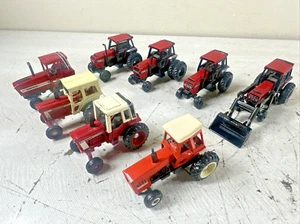Ertl Lot Of 8 Red CASE IH Farmall Die Cast Metal 1/64 Scale Toys - Picture 1 of 17