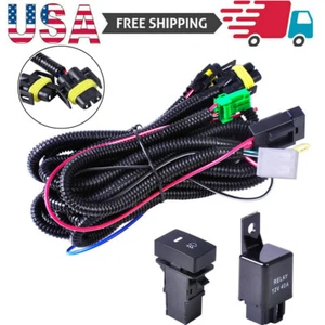 H11 Fog Light Wiring Harness Kit 12V On/Off Switch with LED Indicator Relay Wire - Bild 1 von 13