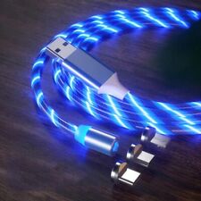 Flowing Light Magnetic Charging Cable iPhone Wire Samsung  LED Micro USB Type C