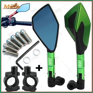 Green For Kawasaki KFX400 KFX700 KFX 400 700 ATV Rear View Mirrors Anti-glare - Picture 1 of 3