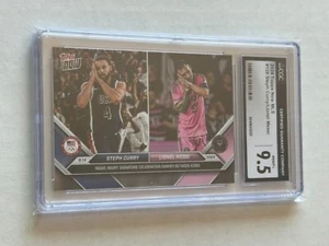 2024 Topps Now 128 MLS Soccer Lionel Messi NBA Stephen Curry NIGHT NIGHT CGC 9.5 - Picture 1 of 5
