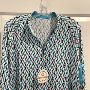 Tail White Label Langarm Trichterausschnitt 1/4-Reißverschluss Damen XL neu mit Etikett (UVP $ 70) - Bild 1 von 13
