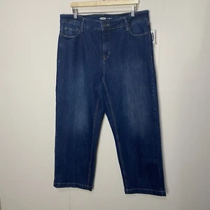 Old Navy High Rise Slim Wide Leg Jeans Women’s Blue NWT Size 18 Plus Long. - Picture 1 of 14