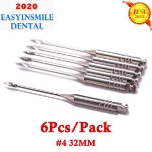 6Pcs Dental Endodontic Gates Glidden Stainless Steel Drills #4 Endo Burs 32MM US - Picture 1 of 5