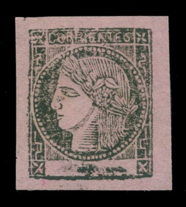 ARGENTINA 1876 CORRIENTES - Ceres - (3c) black, rose Scott # 7 mint MH VF/XF - Picture 1 of 2