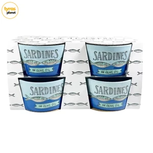 NEW Prima Design BLUE SARDINES RAMEKIN Set of 4 - NIB - Picture 1 of 7