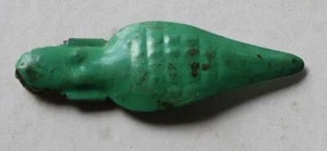 Giocattolo di latta alligatore litografato clicker colorato creatore di rumore miniatura verde vintage - Foto 1 di 1