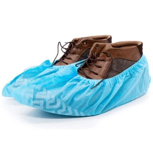 Case of 500 Pairs Disposable Boot & Shoe Covers Large Non Slip For Indoors - Picture 1 of 7