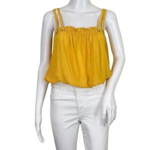 Ramy Brook Women's Blouse Double Strap Sleeveless Yellow Size S - Picture 1 of 7