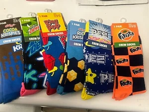 NEW MEN'S / WOMEN'S NOVELTY CREW SOCKS Size 6-12 LOT 6 - Picture 1 of 6