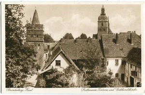 Postal Brandeburgo / Havel Rathenower Torturm e iglesia de San Gotardo, vista sobre tejados años 20 - Imagen 1 de 1