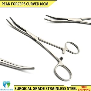 Hemostats Artery Locking Pliers Hemostatic Pean Rochester Pliers 16cm Curved - Imagen 1 de 4