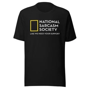 Camiseta Divertida Logo Sociedad Nacional del Sarcasmo 100% Algodón Manga Corta Unisex Crew - Imagen 1 de 10