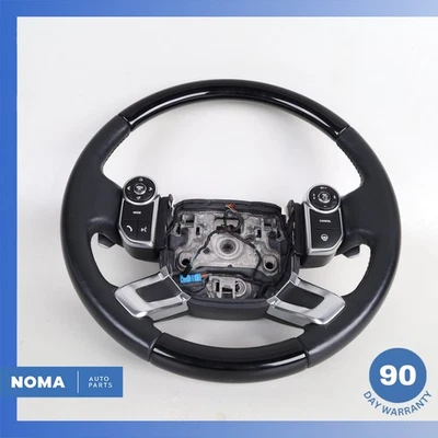 13-22 Land Rover Range Rover L405 Leather Steering Wheel Black w/ Switches OEM - Image 1 of 4