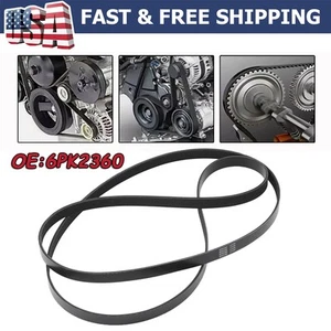 EPDM Serpentine Belt 6PK2360 for Chevrolet GMC Mercedes-Benz Oldsmobile Lincoln  - Picture 1 of 12