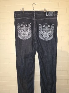 Pantalones de mezclilla DYSE One para hombre 42x32 holgados raver patinador Y2K vanguardistas - Imagen 1 de 10