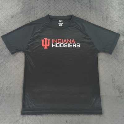 Indiana Hoosiers Shirt Black Pro Edge Football NCAA Short Sleeve Men Large - Image 1 of 4