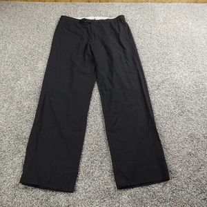 Ermenegildo Zegna Pants Mens 36X30 Black Wool Chino Trouser Slacks Flat Office - Picture 1 of 13