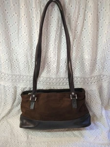 Tocati Brown Suede Bag Vintage 90s Shoulder Bag Leather Look VGC - Picture 1 of 11