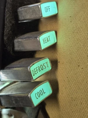 Chrysler New Yorker 300 Imperial Fury 1962-64 tablero pulsador control de calefacción Foto 1 de 4