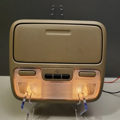 Conjunto de consola superior Honda Acura domo bronceado claro OEM HomeLink 2 pines EX beige Foto 1 de 4