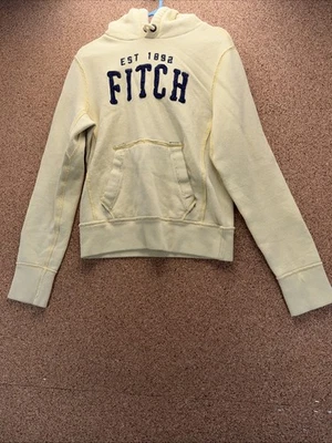 Sudadera con Capucha Y2K Abercrombie & Fitch Lt Amarilla Musculosa De Colección Est 1892 Talla S Foto 1 de 4