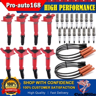 Paquete de 8 bobinas de encendido diestro y derecho para Ford F-150 F-250 Super Duty F-350 Super Duty 6,2 L Foto 1 de 4