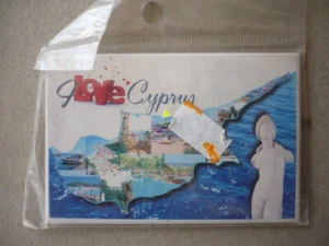 Souvenir Fridge Magnet-LOVE CYPRUS-MAP-3" x 2"-Original Packaging - Picture 1 of 2