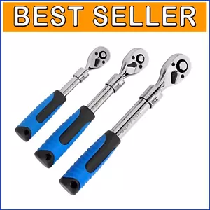 Professional Quality 3-Piece Ratchet Set with Extendable Handles & Torque Power - Picture 1 of 9