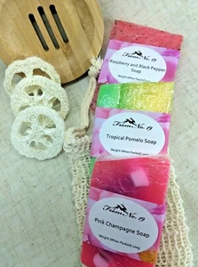 Argan Solid Shampoo Bar 95g with 1cm Loofah Soap Drier - Coconut and Lime - Picture 1 of 6