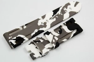 Bracelet En Silicone Blanc Camouflage Pour Montre Sportif Unisexe 22 9 24Mm - Imagen 1 de 6