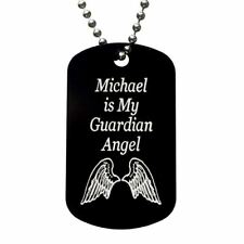 My Guardian Angel Personalized with Name Dog Tag Necklace