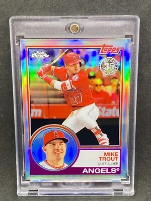 Mike Trout RARE REFRACTOR INVESTMENT CARD SSP TOPPS CHROME ANGELS HOF MINT - Image 1 of 2