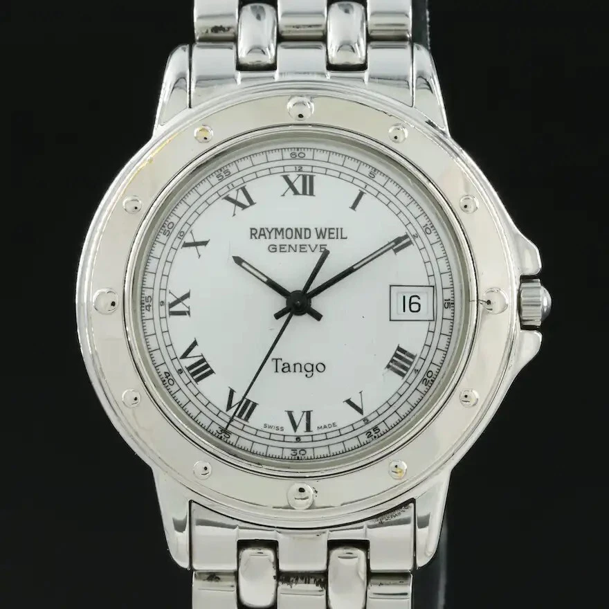 Reloj de cuarzo Raymond Weil para hombre con esfera numérica romana tango - un hermoso clásico  Foto 1 de 1