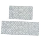  Kitchen Mat Set of 2, Anti-Fatigue Cushioned Kitchen Mats for Stone Gray