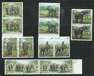 Vietnam Briefmarken: Elefanten 1986. CTO PAARE.  6er Set. - Bild 1 von 1