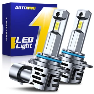 2x AUTOONE 9012 LED Headlight Bulbs Low Beam Conversion Kit 6500K Pure White Y - Picture 1 of 11