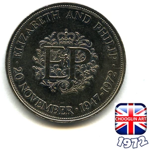 A BRITISH 1972 ELIZABETH II "SILVER WEDDING" CROWN, 53 Years Old! - Picture 1 of 2