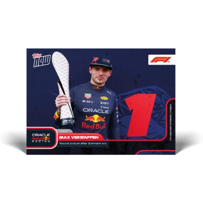 Max Verstappen Red Bull 2022 Topps Now Formula 1 F1 Card #26 Record 66th Podium - Image 1 of 2