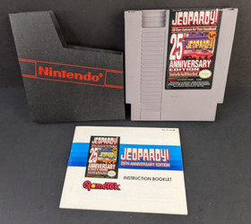 Jeopardy 25th Anniversary Edition (NES, 1990) Authentic, Sleeve & Manual