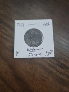 1954 Washington Quarter, F, .900 Silver - Picture 1 of 2
