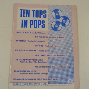 cancionero diez tops en pops 1967 - Imagen 1 de 3