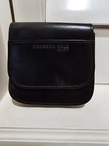 KENNETH COLE new york LEATHER BELT POUCH attaches to belt *NO BELT* Black - Picture 1 of 4