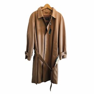 NWT Polo Ralph Lauren $395 Men’s 44S Tan Balmaccan Khaki Overcoat Trench Coat