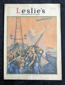 Original June 14, 1917 LESLIE'S Illustrated Newspaper WWI Photographs - Magazine - Picture 1 of 16