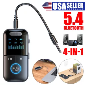 Ricevitore Bluetooth Audio Musica Wireless AUX 3,5mm Casa Auto Vivavoce Adattatore Nuovo - Foto 1 di 21